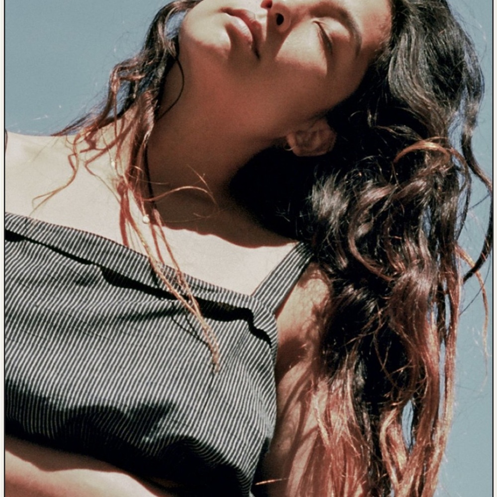 OZMA Vivien striped crop top